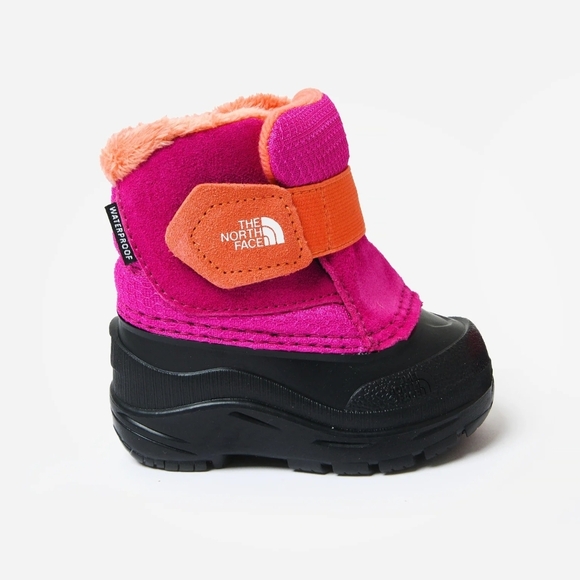 NORTH FACE Alpenglow II Toddler Girls Sz 5 Snow Boots Winter Waterproof Pull On - Picture 1 of 7